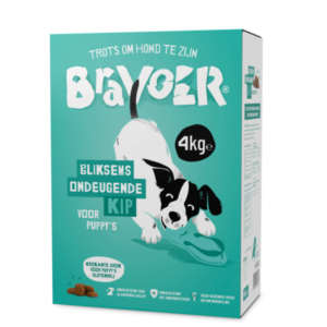 Bliksems Ondeugende Kip voor Puppy's (Krokant) 4 kilo